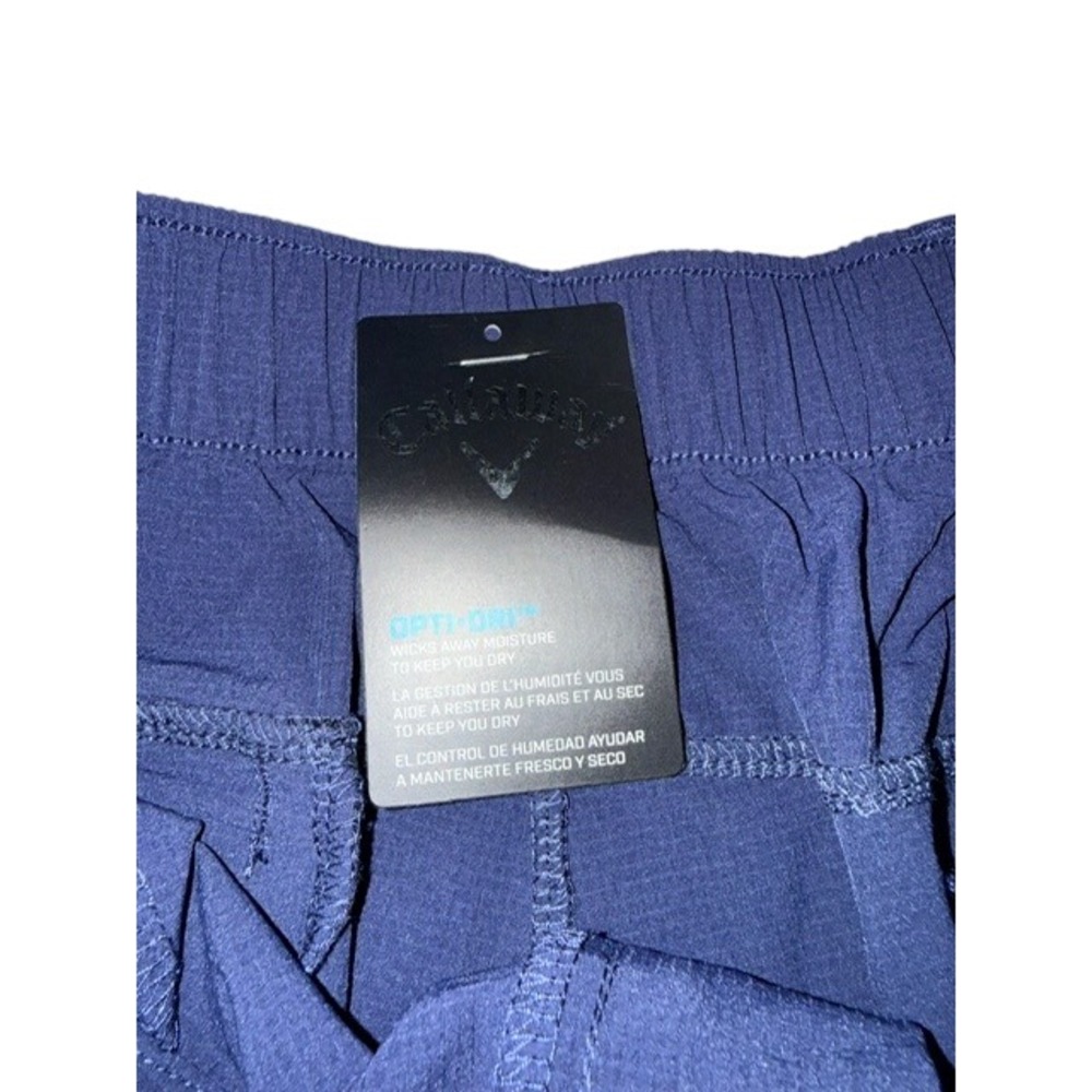 New Callaway Mens Medium Golf Shorts Blue‎ Opti-Dri Moisture Wicking Athletic - Picture 3 of 10